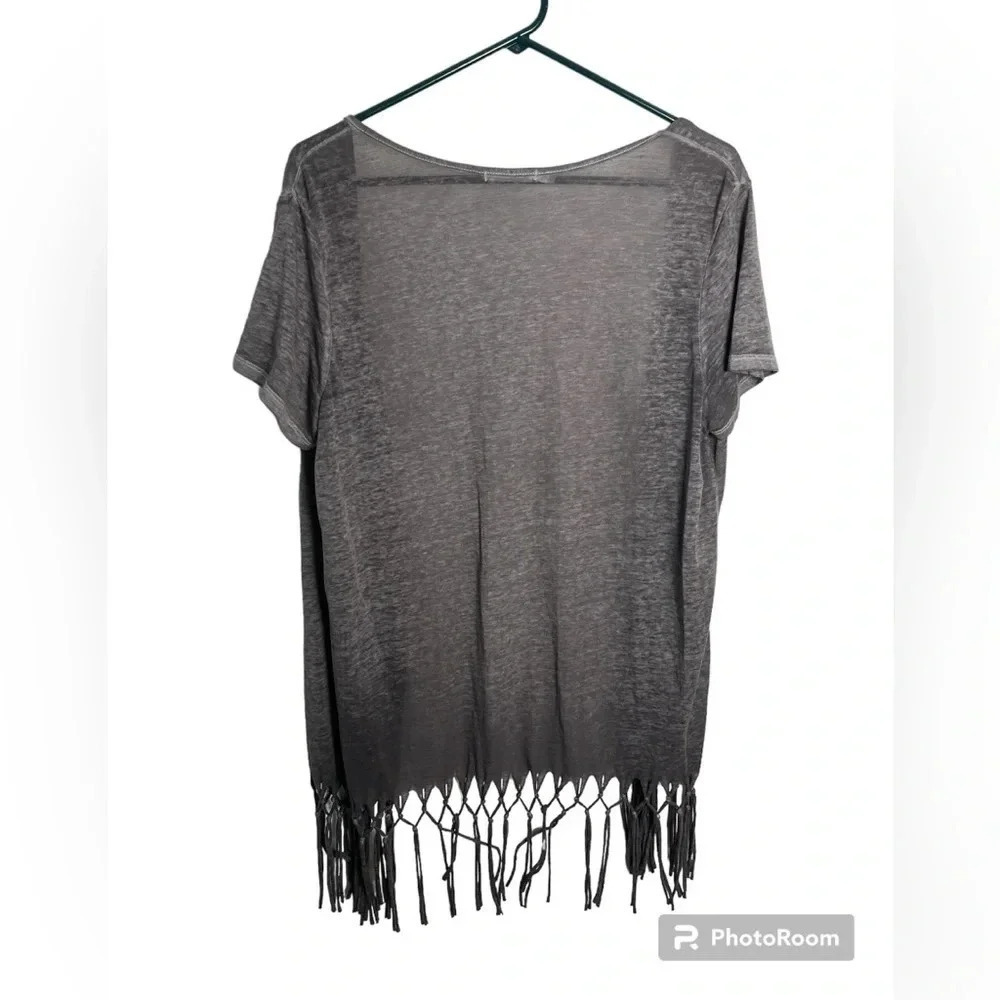 Maurices Size Large Gray T-shirt material Shrug - Picture 3 of 4